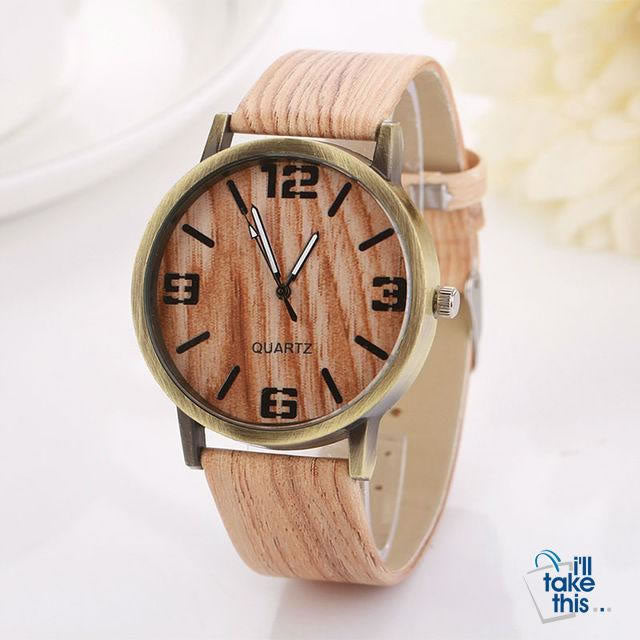 Vintage Wood Grain Luxury Watches - Women Fashion Watch with Quartz movements - I'LL TAKE THIS