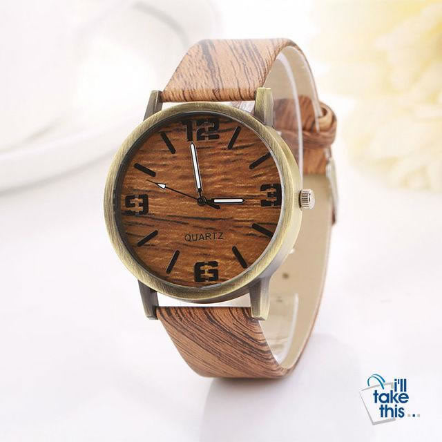 Vintage Wood Grain Luxury Watches - Women Fashion Watch with Quartz movements - I'LL TAKE THIS
