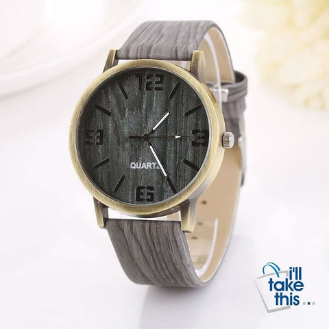 Image of Vintage Wood Grain Luxury Watches - Women Fashion Watch with Quartz movements - I'LL TAKE THIS