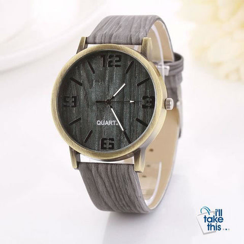 Image of Vintage Wood Grain Luxury Watches - Women Fashion Watch with Quartz movements - I'LL TAKE THIS