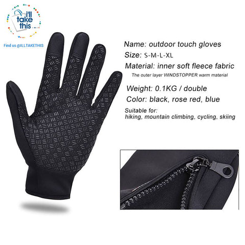 Image of Windproof Ski, Snow, Cycling, Hiking or Camping Gloves - 3 Color Options - I'LL TAKE THIS