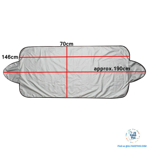 Image of Windshield Cover Protector Help Prevent Snow/Ice & Sun Shade, Frost from Freezing Car’s Windscreen - I'LL TAKE THIS