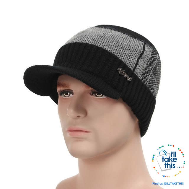 Winter Skullies/Beanies with Peak, Unisex design - I'LL TAKE THIS
