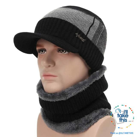 Image of Winter Skullies/Beanies with Peak, Unisex design - I'LL TAKE THIS