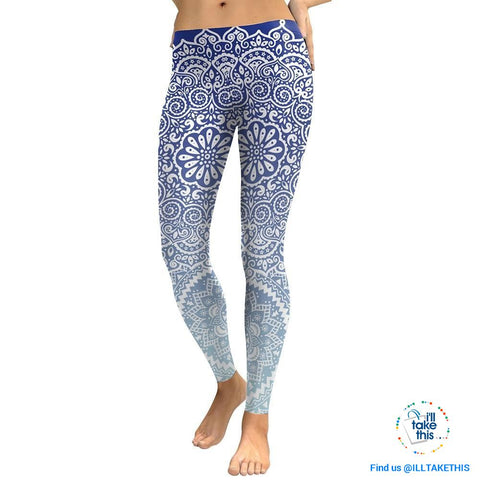 Image of Women's Leggings Fresh Lotus Digital Print Autumn Collections - Yoga, Pilates or Fitness Workout - I'LL TAKE THIS