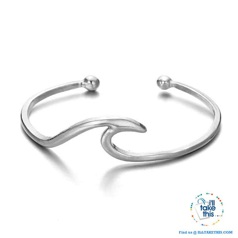 Image of 🌊 Women's Wave Ocean Surfer Bracelets in Silver or Gold - I'LL TAKE THIS