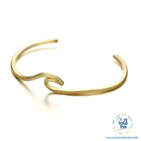 Image of 🌊 Women's Wave Ocean Surfer Bracelets in Silver or Gold - I'LL TAKE THIS