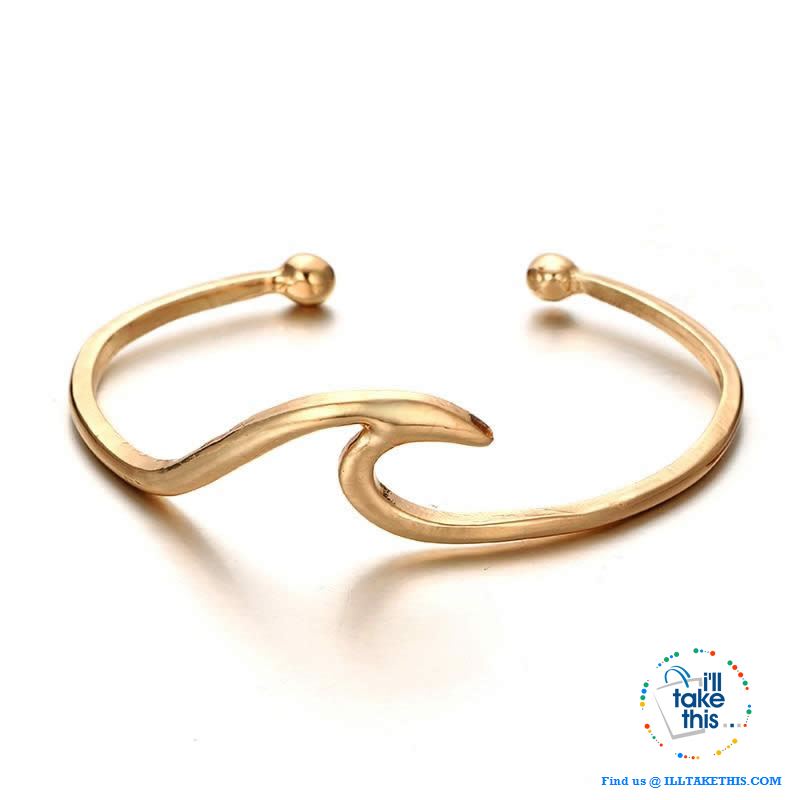 🌊 Women's Wave Ocean Surfer Bracelets in Silver or Gold - I'LL TAKE THIS