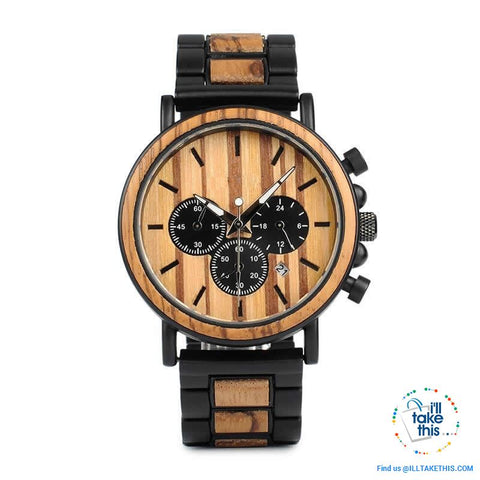 Image of Unique Wooden Watches with Date Display individually designed to impress - I'LL TAKE THIS