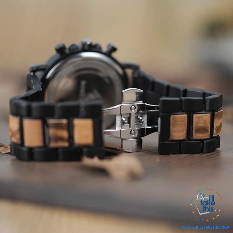 Unique Wooden Watches with Date Display individually designed to impress - I'LL TAKE THIS