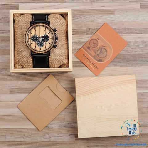 Image of Unique Wooden Watches with Date Display individually designed to impress - I'LL TAKE THIS