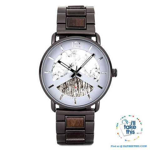 Image of Wood Metal Men's and Women's Luxury style Watches, the Ultimate Timepieces with date display - I'LL TAKE THIS