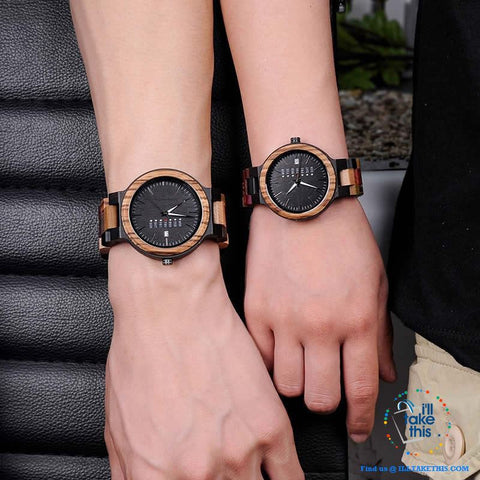 Image of Men's and Women's Couples Wooden Watches - Ideal His and Hers gift idea - I'LL TAKE THIS