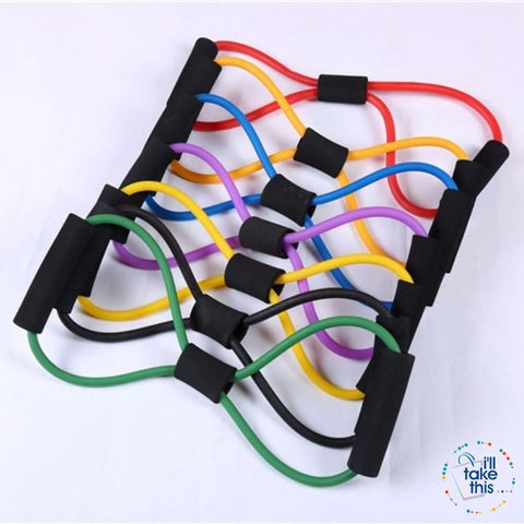 Image of Yoga Resistance Bands 7 Colors, Latex rubber Ideal Resistance/Fitness and Stretch equipment - I'LL TAKE THIS