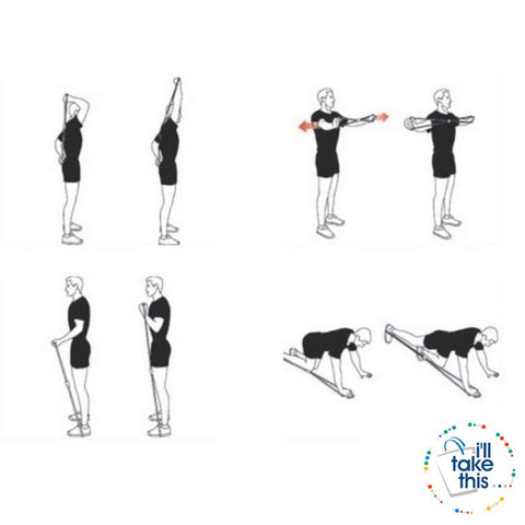 Image of Yoga Resistance Bands 7 Colors, Latex rubber Ideal Resistance/Fitness and Stretch equipment - I'LL TAKE THIS
