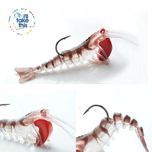 Shrimp/Prawn Life-Like artificial Fishing Lures with 3 varied weight 7g/13g/19g - I'LL TAKE THIS