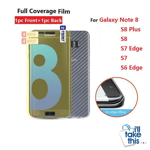 Image of Full Coverage Nano Protective Foil Film for Samsung Galaxy S8 Plus Note 8 S6 S7 Edge Screen - I'LL TAKE THIS