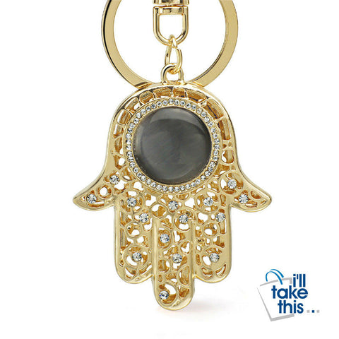 Image of Keychains Lucky Charm Amulet Hamsa Fatima Hand Evil Eye - Car Keyrings or key chains - I'LL TAKE THIS