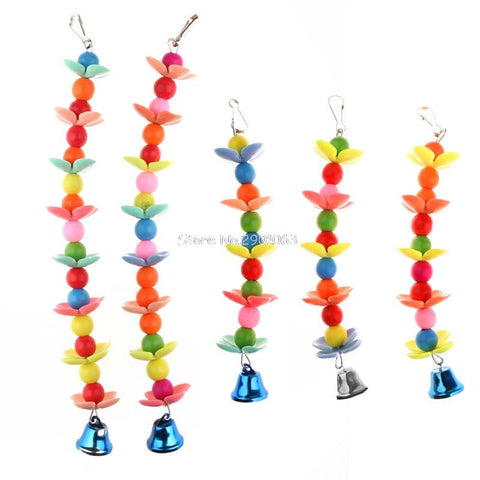 Image of 1PC - Colorful Pet Bird Parrot Parakeet Budgie Cockatoo Cage Bell Hanging Chew Toys - I'LL TAKE THIS