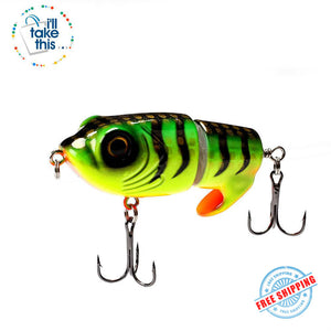 Bigass Bass Frog Fishing lures, JerkPro™ offering 8 Color Option with lifelike swimming motion tail