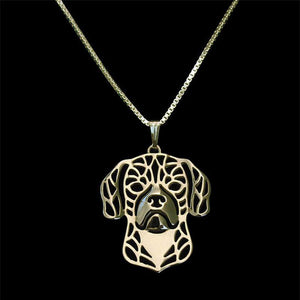 Puggle Dog Pendant in Gold, Silver or Rose Gold with FREE Link chain