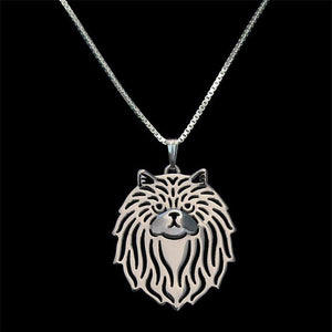Persian Cat Pendant in Gold, Silver or Rose Gold with FREE Link chain