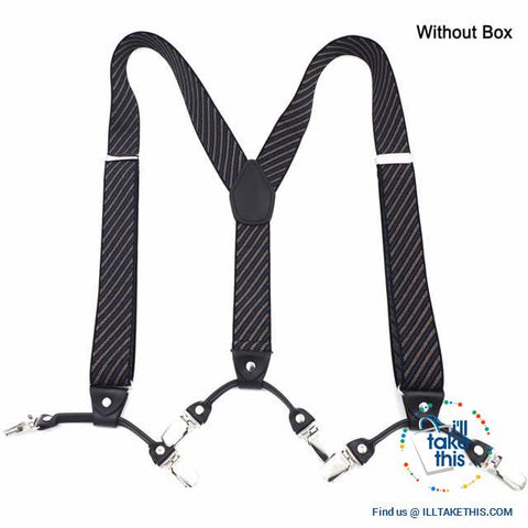 Image of Men's Suspenders Fashionable 6 Clips Braces - Vintage and Casual Style ideal Father/Husband's Gift - I'LL TAKE THIS