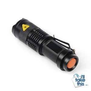 Tactical Flashlight Lumens Torch Cree Q5 LED Zoomable
