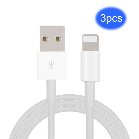 Image of Lightning to USB Cable for iPhone X, 8, 7, 6 or 5s or iPad - Fast Charging Data Cable - 3 or 6 PACK - I'LL TAKE THIS