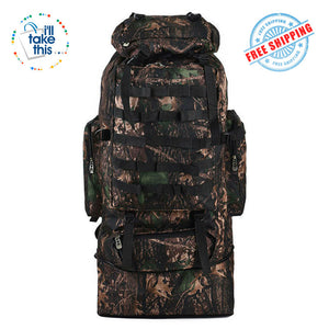 Backpack HUGE 100L - Military, Camping & Tactical Backpack suit all Outdoor & Sporting Activities - I'LL TAKE THIS