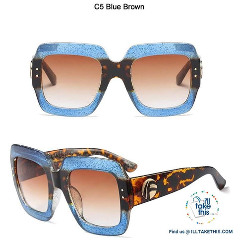 Image of 💝 Oversized SQUARE Designer Style Polarized Sunglasses Vintage Shades in 7 color options - I'LL TAKE THIS