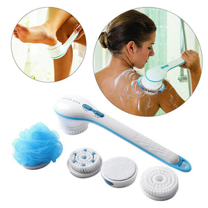 5 in 1 Cleaning Body Bath Scrubber, Massage Brushes - all you'll need for an in-home Spa experience