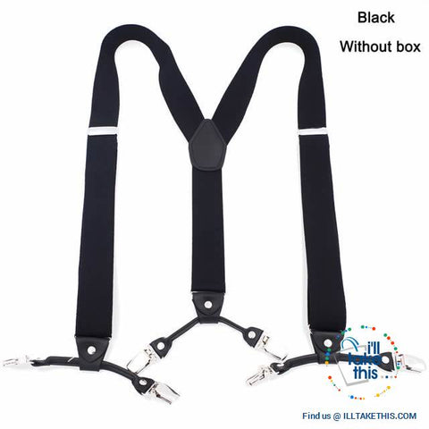 Image of Men's Suspenders Fashionable 6 Clips Braces - Vintage and Casual Style ideal Father/Husband's Gift - I'LL TAKE THIS