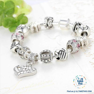 Tibetan Silver Plated Love Heart, Flowers or Mixed Charm Bracelets - I'LL TAKE THIS