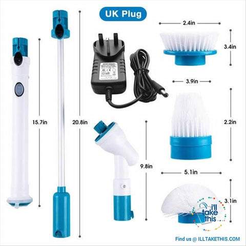 Image of Multifunction cleaning wand all in one Portable cleaning scrubber kit - Clean Smarter not Harder