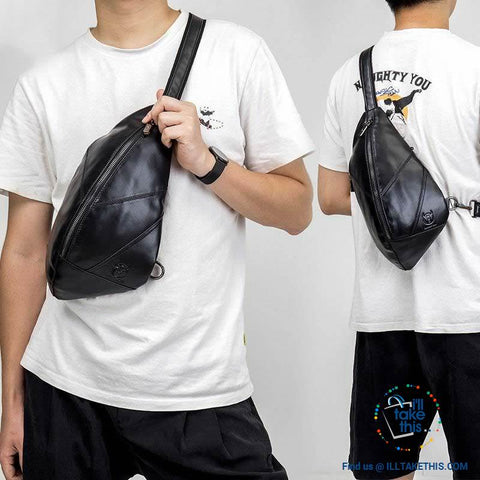 Image of 😉 Vintage Leather Men's Messenger/Cross-body Hand Bag, Travel or Shoulder Bag - 2 Colors - I'LL TAKE THIS