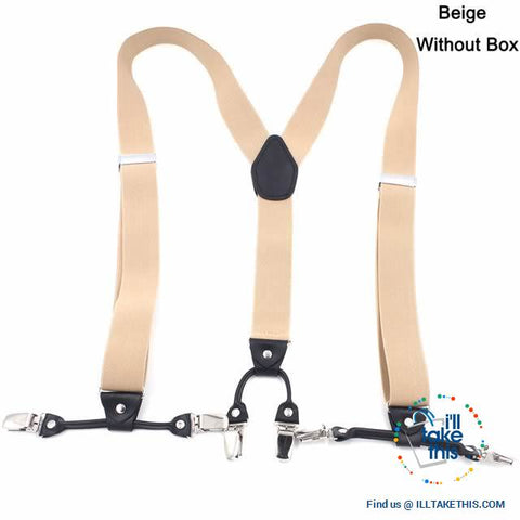 Image of Men's Suspenders Fashionable 6 Clips Braces - Vintage and Casual Style ideal Father/Husband's Gift - I'LL TAKE THIS