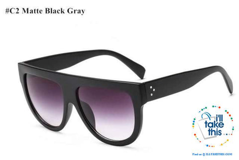 Image of Oversized Designer Cat Eye Women's Sunglasses - Chic Luxury Sunglasses UV400 Shades - 5 Colors - I'LL TAKE THIS
