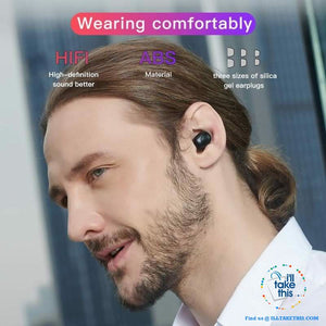 Bluetooth Earbuds Superb Sound in a minimalist earpiece, with dual microphone and charge case