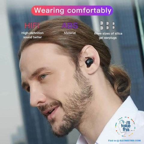 Image of Bluetooth Earbuds Superb Sound in a minimalist earpiece, with dual microphone and charge case - I'LL TAKE THIS
