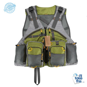 Fishing Vest Top Quality Mesh Unisex with Fishing Tackle Box Pesca Back Multi-function Pockets - I'LL TAKE THIS