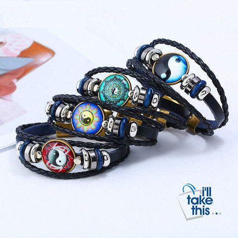Image of Yin Yang Gossip Multi-layer Leather Bracelets - 5 Design options - I'LL TAKE THIS