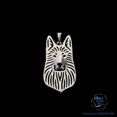 Image of German Shepherd Pendant in Gold, Silver or Rose Gold plating with BONUS Link chain - I'LL TAKE THIS