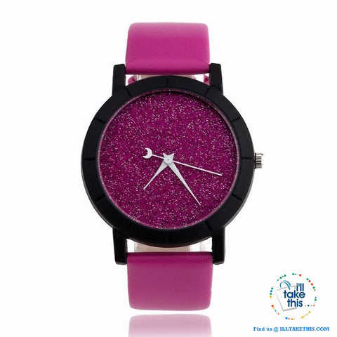 Image of Shimmering Moon Star style Ladies wrist Watches - 5 Color options - I'LL TAKE THIS