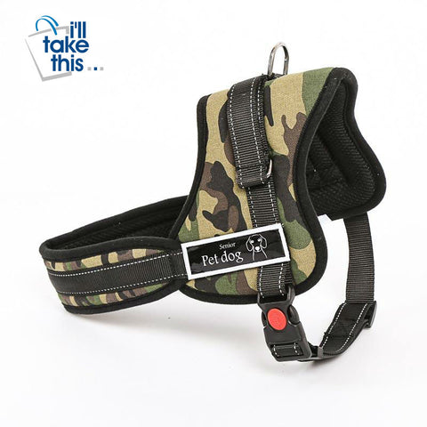 Image of Dog Vest or Leashes For Large Dogs Reflective Police K9 Soft Harness Vest - I'LL TAKE THIS