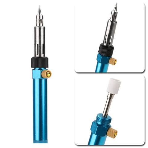 Image of Soldering Iron Cordless with Adjustable Temperature Gas Welding Pen + Burner Butane Blow Torch - I'LL TAKE THIS