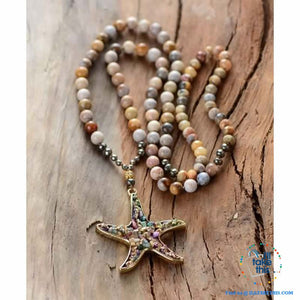 Bohemian-inspired Starfish Necklaces - Multicolored Beaded Pendant Necklaces - I'LL TAKE THIS