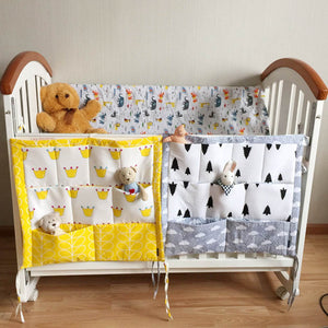 Baby Cot Bed Hanging Storage Bag Organizer. Toy Diaper Pocket for Crib Bedding Set - Size 60 x 50cm / 23.6"  x 19.7" - I'LL TAKE THIS