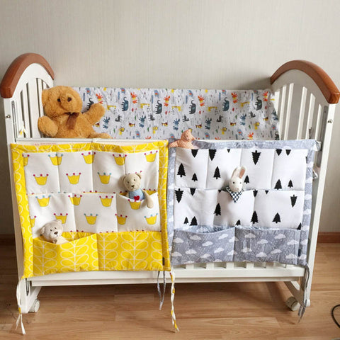 Image of Baby Cot Bed Hanging Storage Bag Organizer. Toy Diaper Pocket for Crib Bedding Set - Size 60 x 50cm / 23.6"  x 19.7" - I'LL TAKE THIS