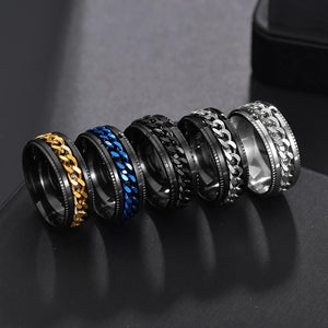 Men's rotation Rings 100% Stainless Steel ideal gift for any occasion
